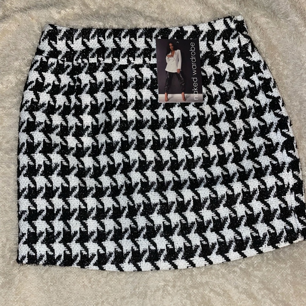 Naked Wardrobe Houndstooth Skirt